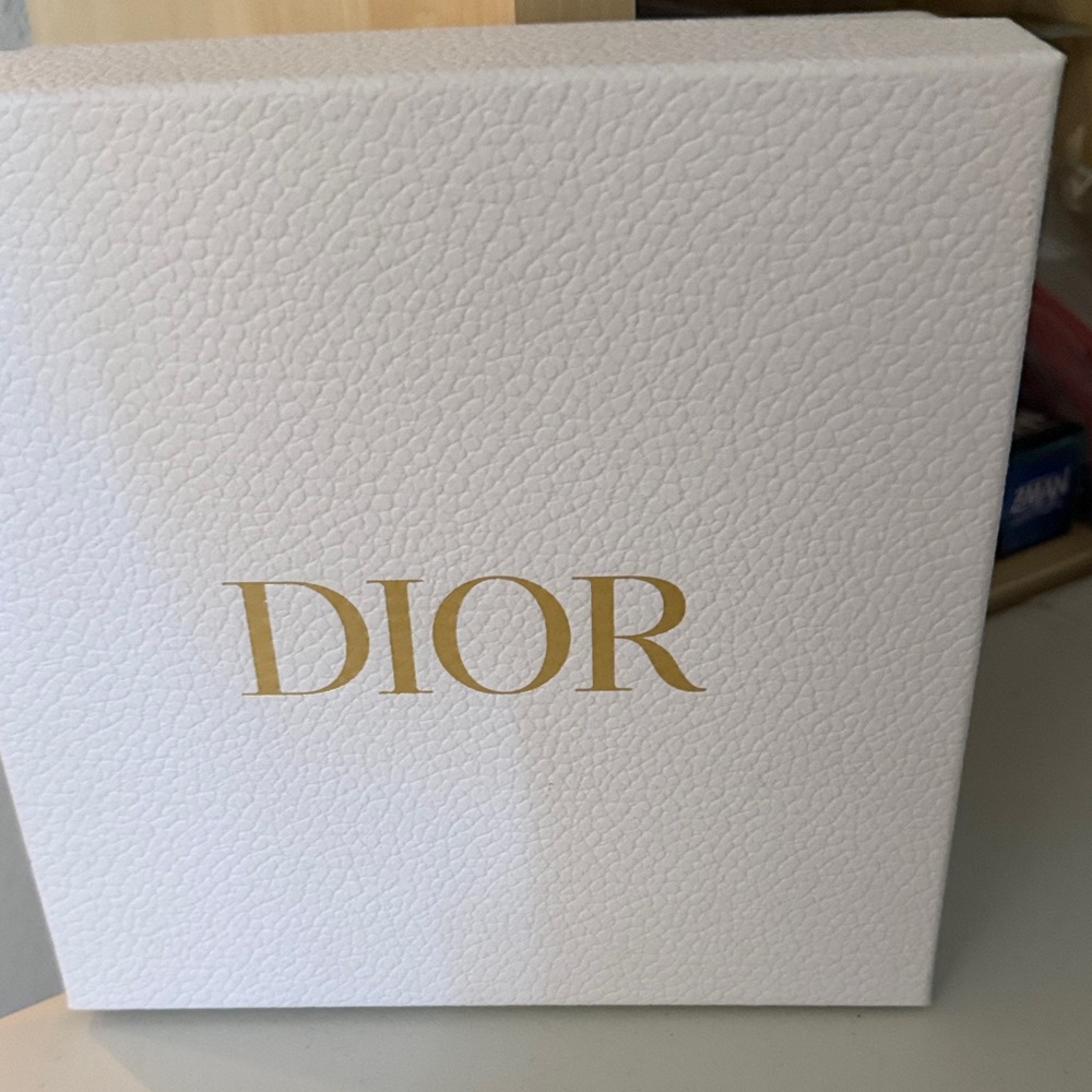 Dior Textured White Box with Gold Logo